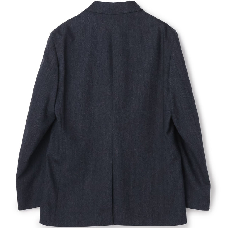 スタンリーブラッカ  【stanley blacker new york】【秋冬】2釦ジャケット/ミルドヘリンボーン 紺濃色