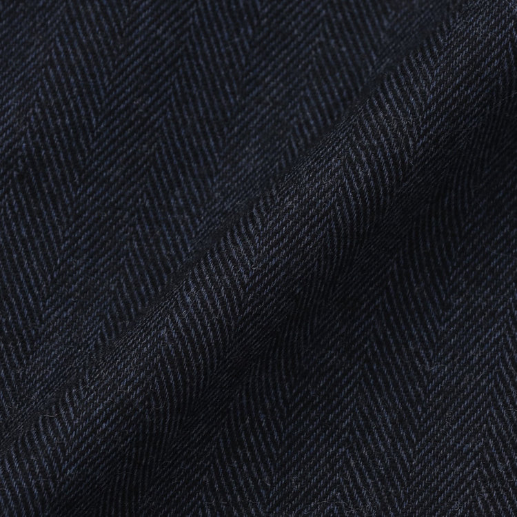 スタンリーブラッカ  【stanley blacker new york】【秋冬】2釦ジャケット/ミルドヘリンボーン 紺濃色