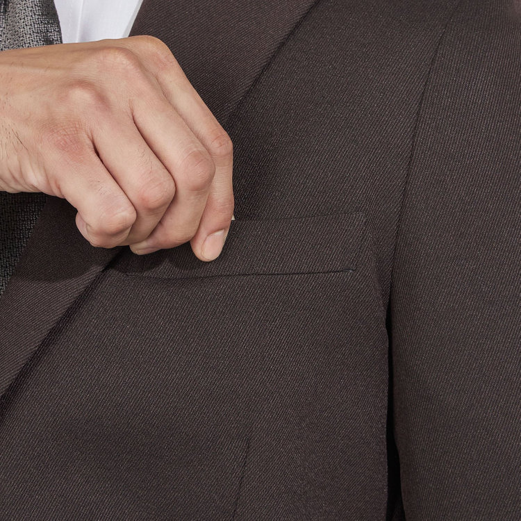 ハイスペックモーション 【HIGH SPEC MOTION】【秋冬】2釦シングルジャケット/ブラウン/パッチポケット 茶中間