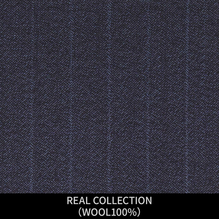 ジョンピアース 【パターンオーダー】【JOHN PEARSE SELECTLINE 2釦】【秋冬】スーツ/REAL COLLECTION/ネイビー×ストライプ(WOOL100%) ネイビー系(紺)