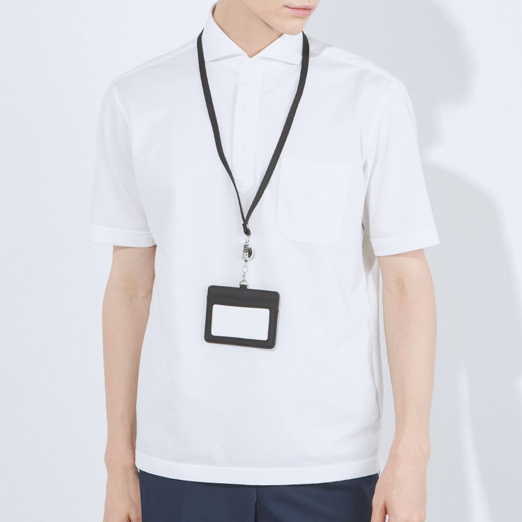 ＪＰコンフォート ネイビー 【半袖】【JOHN PEARSE comfort navy】【ノーアイロン】ホリゾンタルワイドビズポロシャツ プルオーバータイプ/ホワイト/ULTRA MOVE/ニット素材 白