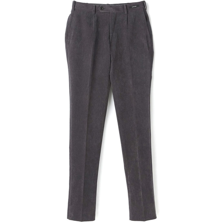 ＪＰ コンフォート 【JOHN PEARSE comfort navy】【秋冬】機能性ポリエステル 1タックパンツ/グレー×コーデュロイ/ウエストムーブ仕様/ULTRA MOVE/※裾上げ必要 グレー中間