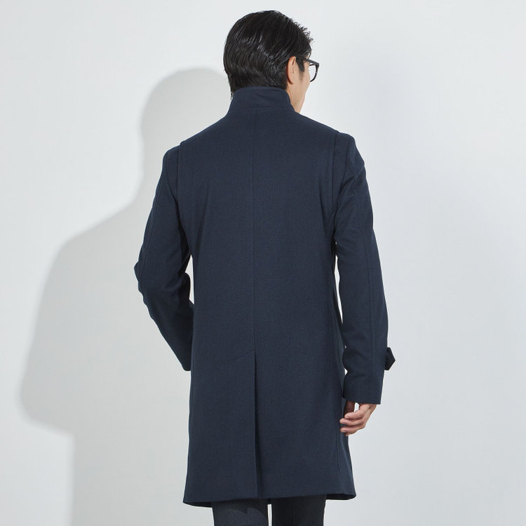 ソノタ（KONAKA用） 【レギュラーフィット】【秋冬】ショートスタンドカラーコート/ネイビー 紺中間