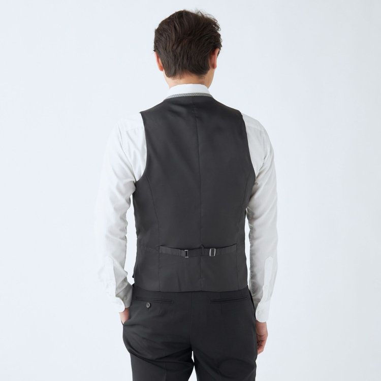 ソノタ（KONAKA用） 【年間】リバーシブルジレ(ベスト)/グレー×バーズアイ＆ブラック×ソリッド グレー中間