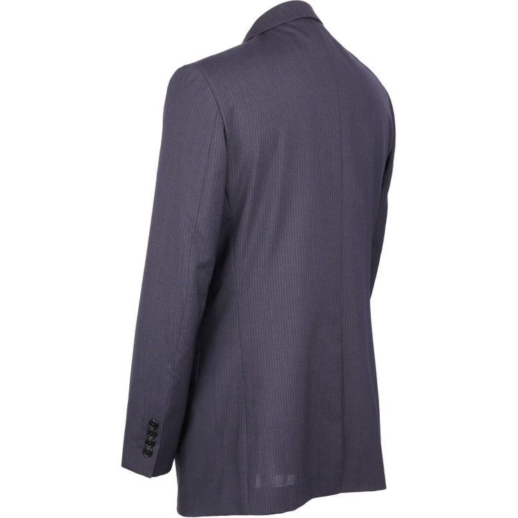 ＵＮＰＲＥＳＳＵＲＥ 【Unpressure】【春夏】スペアパンツ付き/2釦シングルスーツ 0タック/ネイビー×ストライプ ネイビー系(紺)