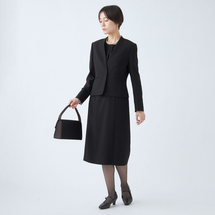 カンサイファム 【KANSAI YAMAMOTO FEMME】【年間】ノーカラー＋ワンピーススカートレディースフォーマル 黒