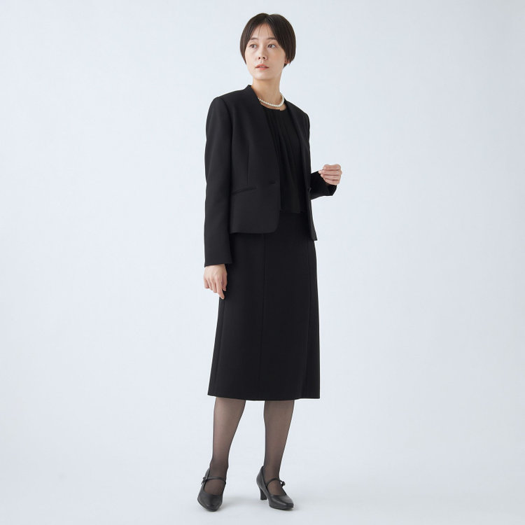 カンサイファム 【KANSAI YAMAMOTO FEMME】【年間】ノーカラー＋ワンピーススカートレディースフォーマル 黒