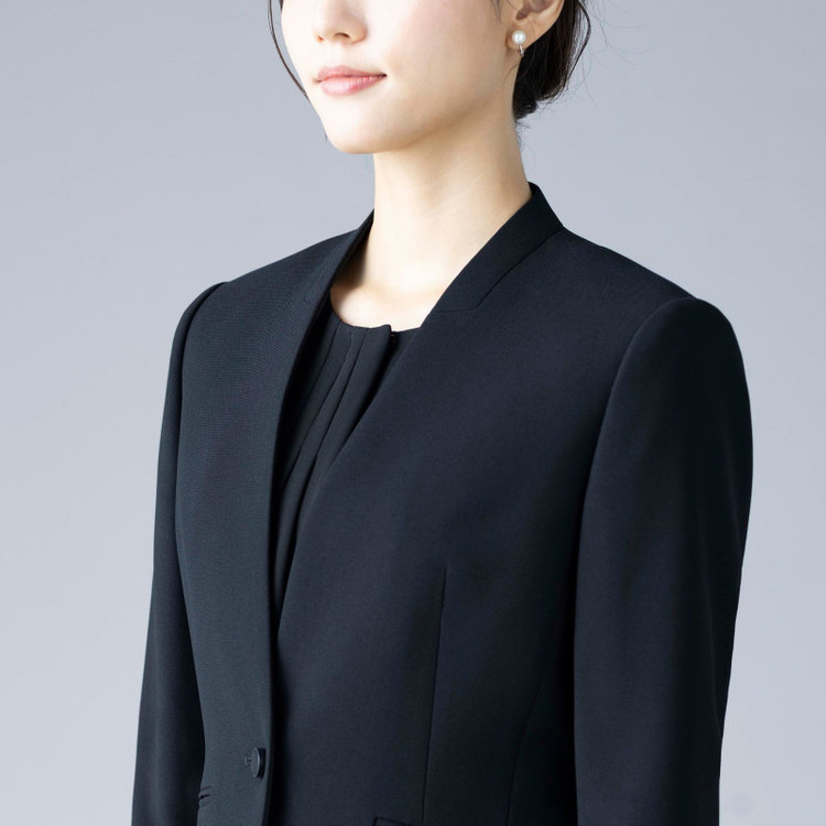 カンサイファム 【KANSAI YAMAMOTO FEMME】【年間】ノーカラー＋ワンピーススカートレディースフォーマル 黒