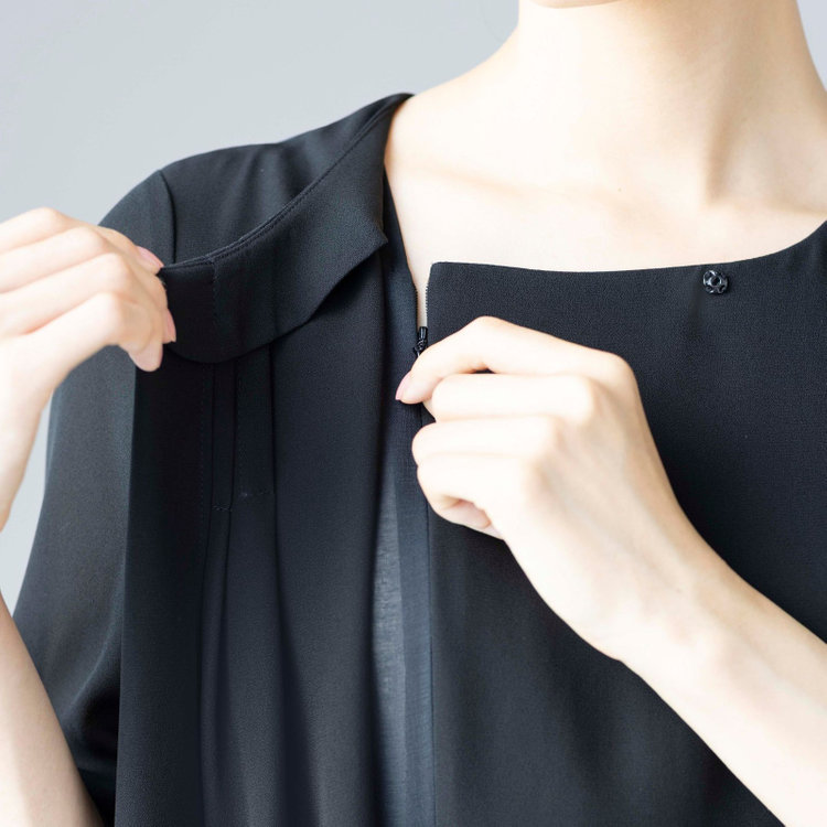 カンサイファム 【KANSAI YAMAMOTO FEMME】【年間】ノーカラー＋ワンピーススカートレディースフォーマル 黒