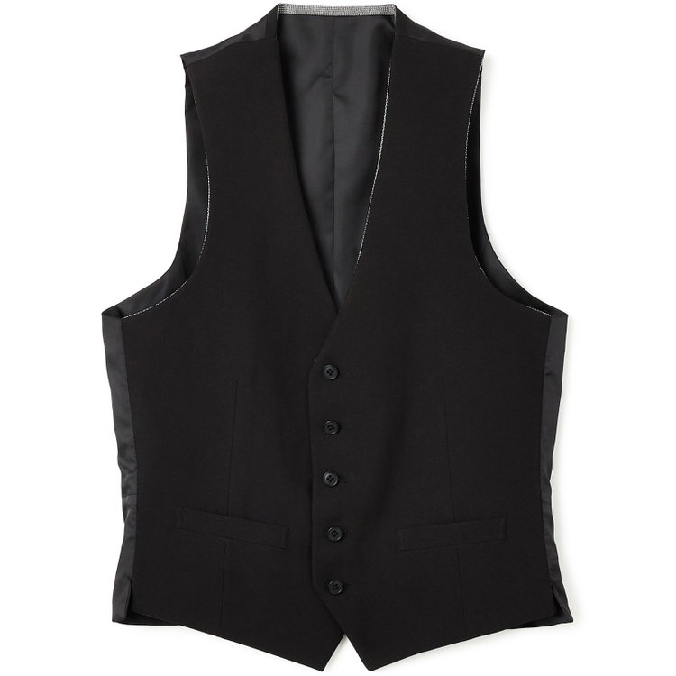 ソノタ（KONAKA用） 【年間】リバーシブルジレ(ベスト)/グレー×バーズアイ＆ブラック×ソリッド グレー中間