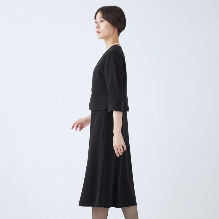 カンサイファム 【KANSAI YAMAMOTO FEMME】【年間】テーラード＋ボレロ風ワンピースレディースフォーマル 黒