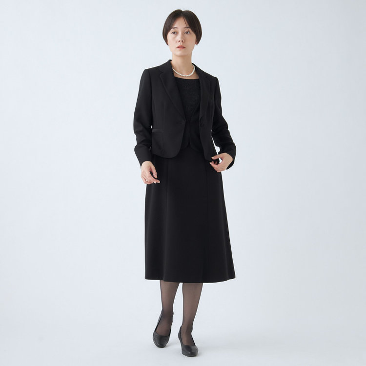 カンサイファム 【KANSAI YAMAMOTO FEMME】【年間】テーラード＋ボレロ風ワンピースレディースフォーマル 黒