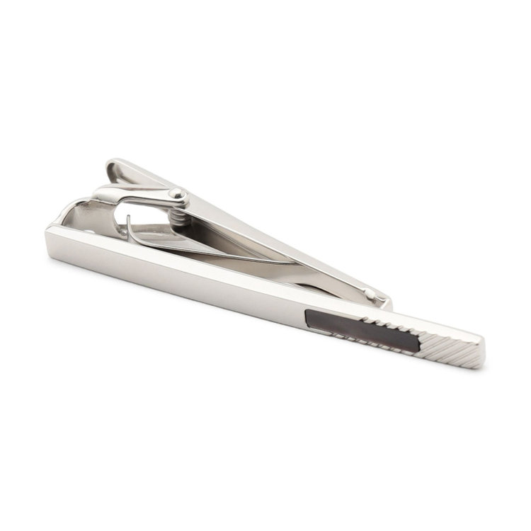 ドナートヴィンチ 【Donato Vinci Italy】タイクリップ/シルバー/55mm×4ｍｍ グレー淡色