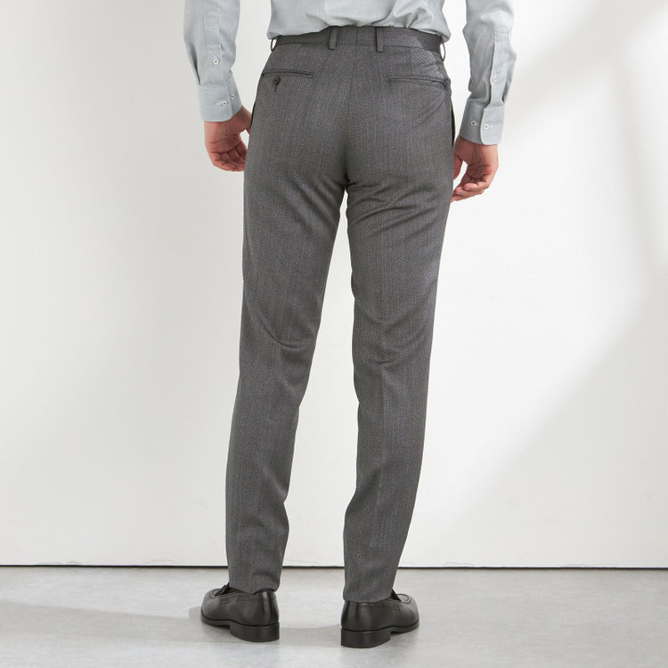 ＪＰ コンフォート 【JOHN PEARSE comfort】【年間】2釦シングルスリーピーススーツ ショートタック/グレー/ウォッシャブル/※裾上げ必要 グレー中間