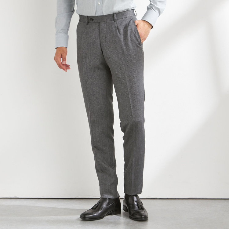 ＪＰ コンフォート 【JOHN PEARSE comfort】【年間】2釦シングルスリーピーススーツ ショートタック/グレー/ウォッシャブル/※裾上げ必要 グレー中間