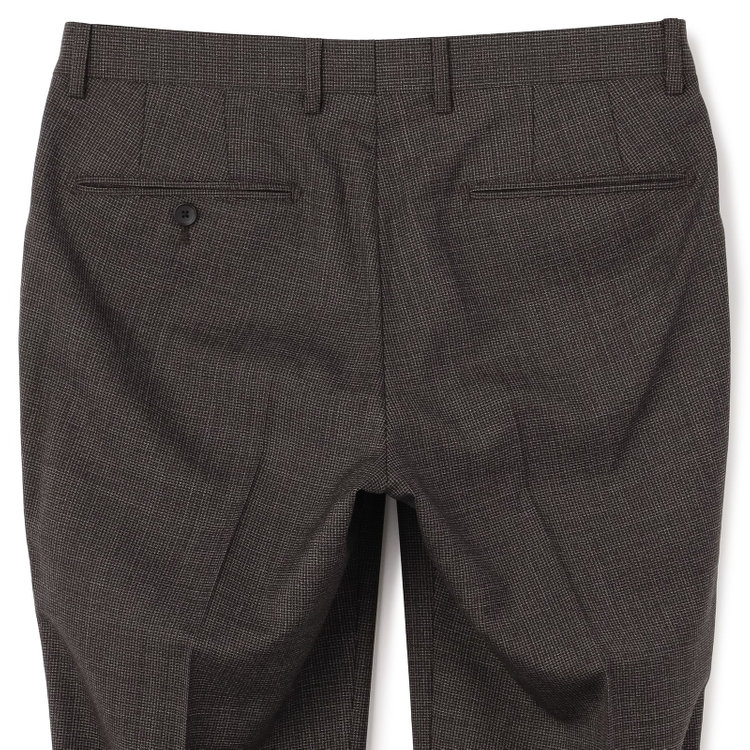 ＪＰ コンフォート 【JOHN PEARSE comfort】【春夏】2釦シングルスーツ ショートタック/ブラウン×チェック/REAL BROWN/NEW ZEALAND WOOL/SustainaBee Wool/※裾上げ必要 茶中間