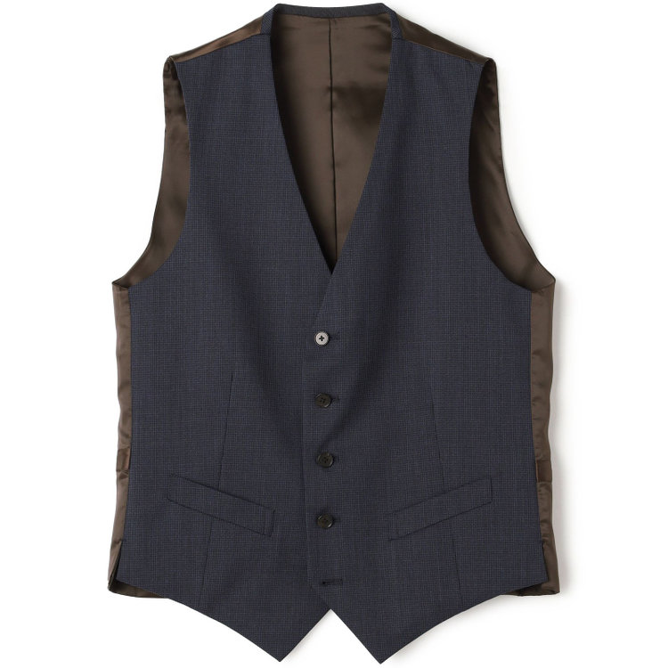 ＪＰ コンフォート 【ULTRA MOVE CROSS】【JOHN PEARSE comfort】【年間】リバーシブルジレ・ベスト/ネイビー×ハウンドトゥース＆グレー×カルゼ その他