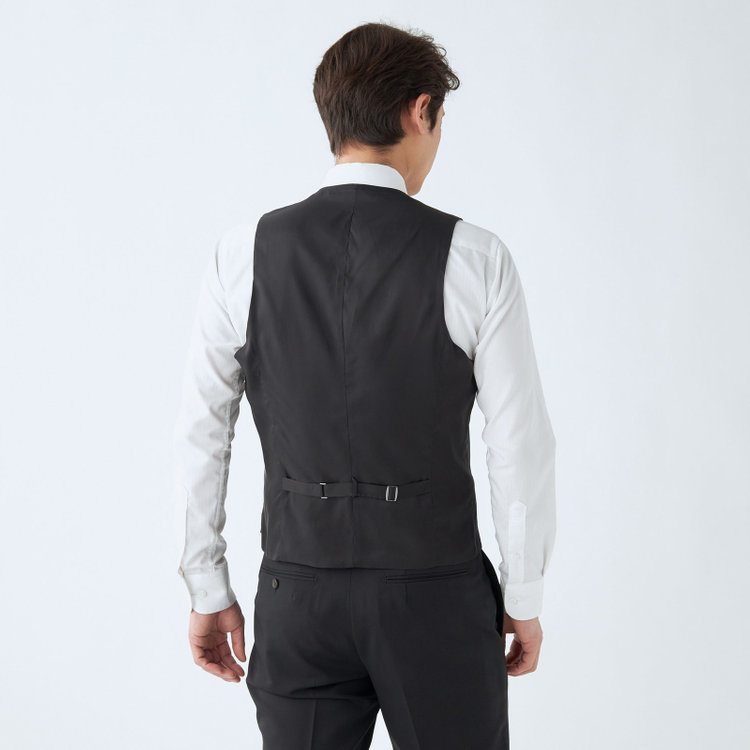 ソノタ（KONAKA用） 【JOHN PEARSE BLACK】【年間】リバーシブルジレ(ベスト)/ブラック＆グレー/SHOWER CLEAN 黒