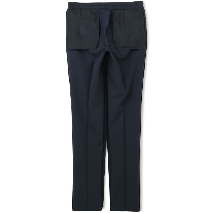 ハイスペックモーション 【HIGH SPEC MOTION】【秋冬】0タックパンツ/ネイビー/ウエストシャーリング/※裾上げ済み仕様 紺濃色