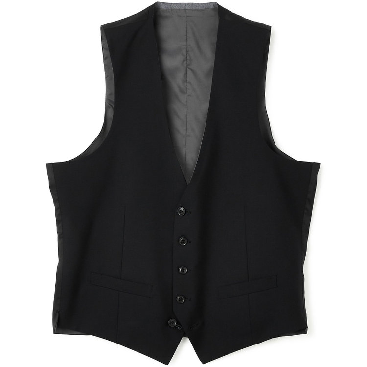 ソノタ（KONAKA用） 【JOHN PEARSE BLACK】【年間】リバーシブルジレ(ベスト)/ブラック＆グレー/SHOWER CLEAN 黒