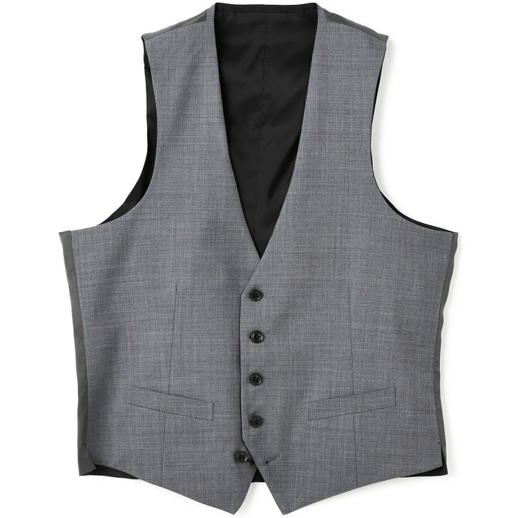 ソノタ（KONAKA用） 【JOHN PEARSE BLACK】【年間】リバーシブルジレ(ベスト)/ブラック＆グレー/SHOWER CLEAN 黒