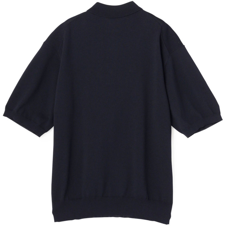 ジョンピアース 【JOHN PEARSE comfort navy】【半袖】ニットポロ/ネイビー 紺中間