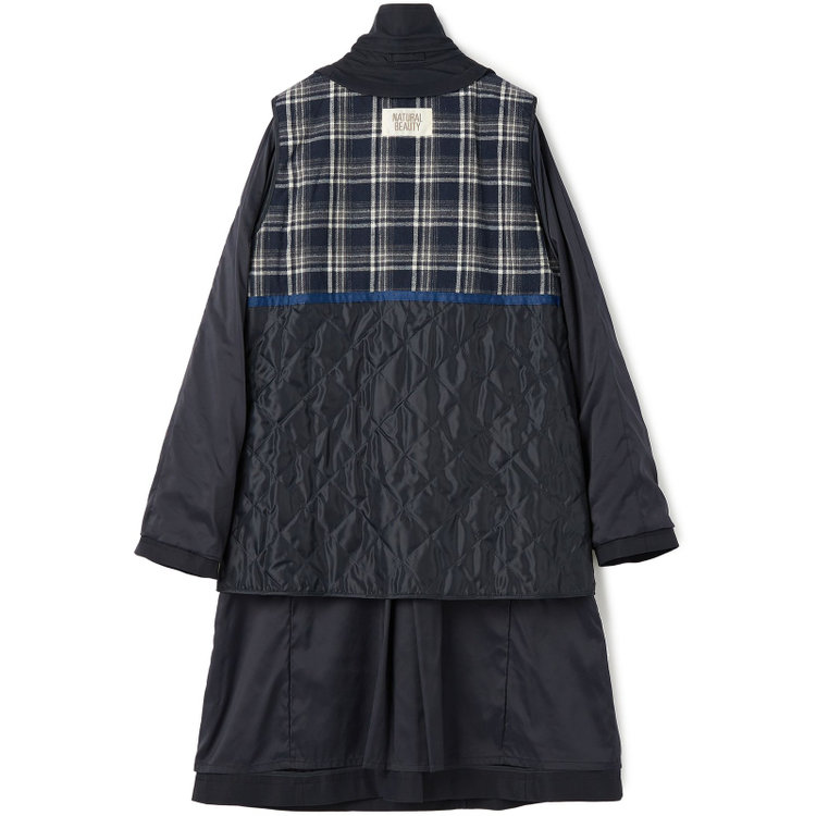 ナチュラル　ビューティー 【NATURAL BEAUTY】ダブルトレンチベルテッドコート/ネイビー 紺中間