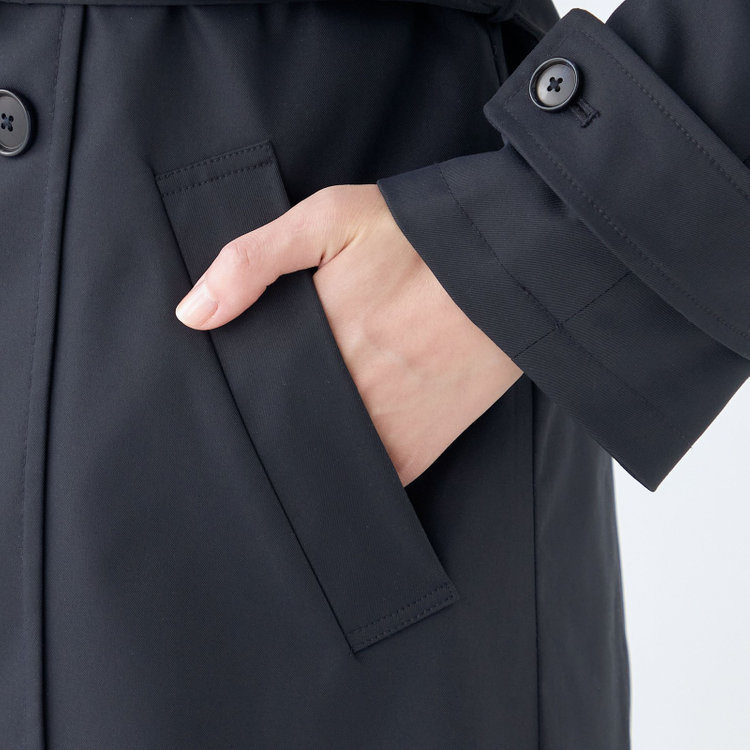 ナチュラル　ビューティー 【NATURAL BEAUTY】ダブルトレンチベルテッドコート/ネイビー 紺中間