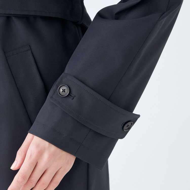 ナチュラル　ビューティー 【NATURAL BEAUTY】ダブルトレンチベルテッドコート/ネイビー 紺中間