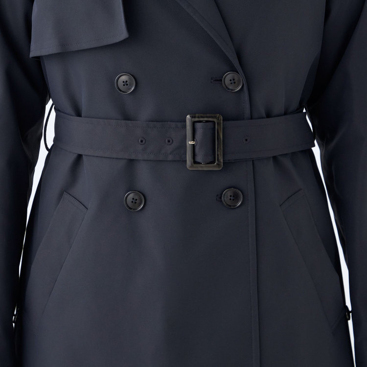 ナチュラル　ビューティー 【NATURAL BEAUTY】ダブルトレンチベルテッドコート/ネイビー 紺中間