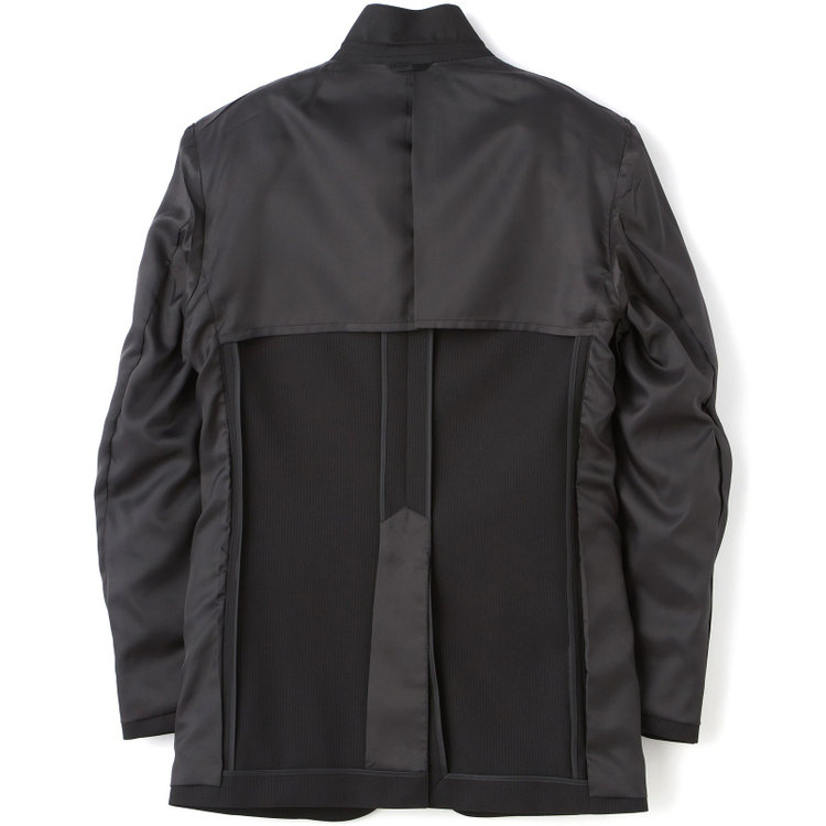 ハイスペックモーション 【HIGH SPEC MOTION】【年間】2釦シングルスーツ 0タック/ブラック×シャドーストライプ/パンツウォシャブル/※裾上げ必要 黒