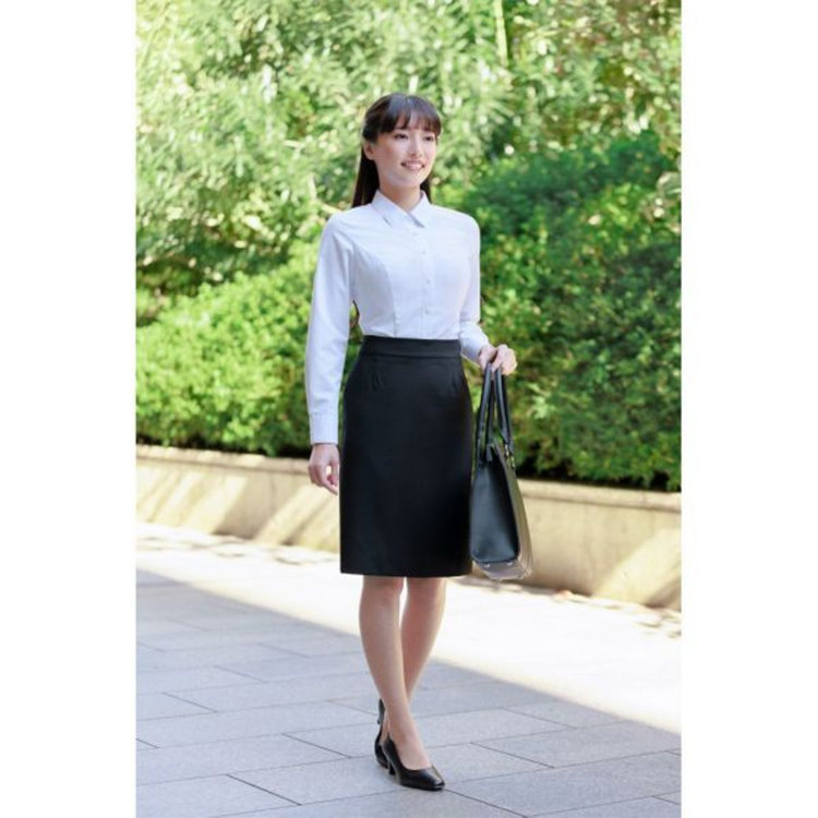 ソノタ（KONAKA用） 【KONAKA×overE/長袖】レギュラーカラーブラウス/ホワイト/形態安定 ホワイト系(白)