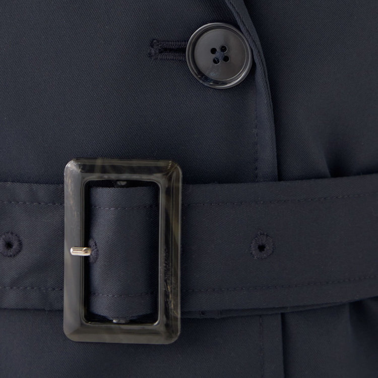 ナチュラル　ビューティー 【NATURAL BEAUTY】ダブルトレンチベルテッドコート/ネイビー 紺中間