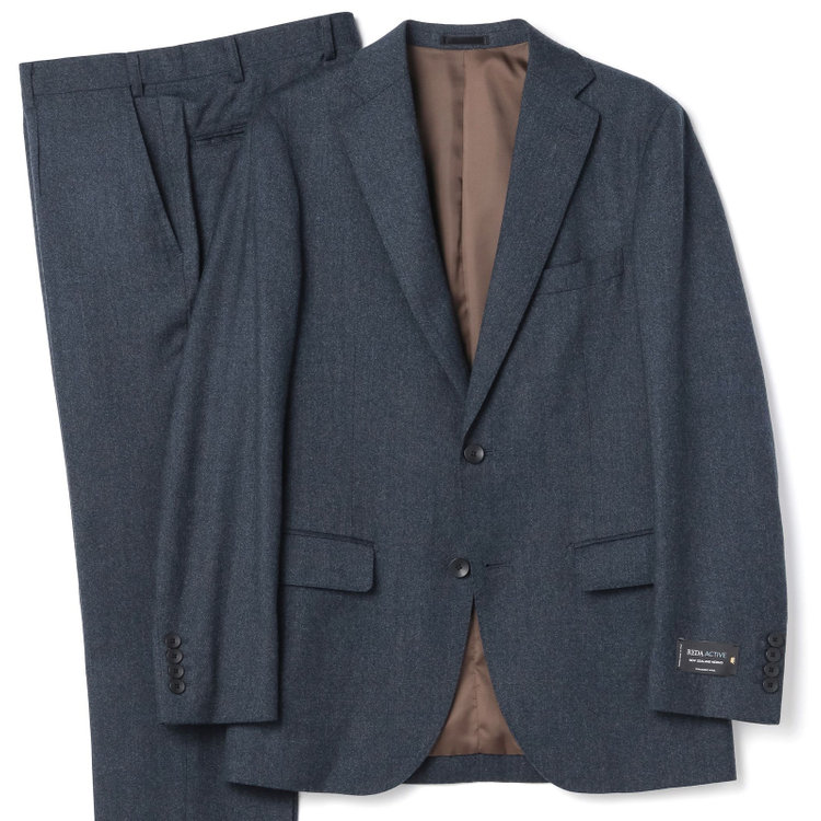 ＪＰ コンフォート 【THE 神 SUIT】【JOHN PEARSE comfort】【秋冬】2釦シングルスーツ ショートタック/ネイビー/ウエストムーブ/REDA ACTIVE/NEW ZEALAND MERINO/SHOWER CLEAN/※裾上げ必要 青中間