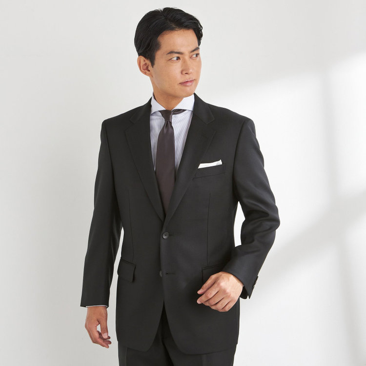 ドナートヴィンチ 【Donato Vinci Italy】【秋冬】2釦シングルスーツ 1タック/ブラック/REAL BLACK COLLECTION/NEW ZEALAND LIMITED WOOL/※裾上げ必要 黒