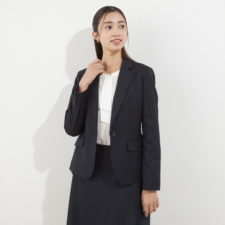 【Diana】【秋冬】ジャケット/ネイビー/ウォッシャブル＆ストレッチ