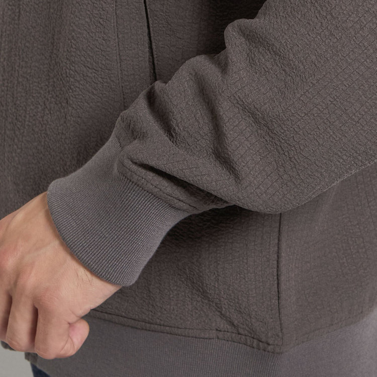 スタンリーブラッカ  【stanley blacker new york】シアサッカー MA-1/ブラウン 茶中間