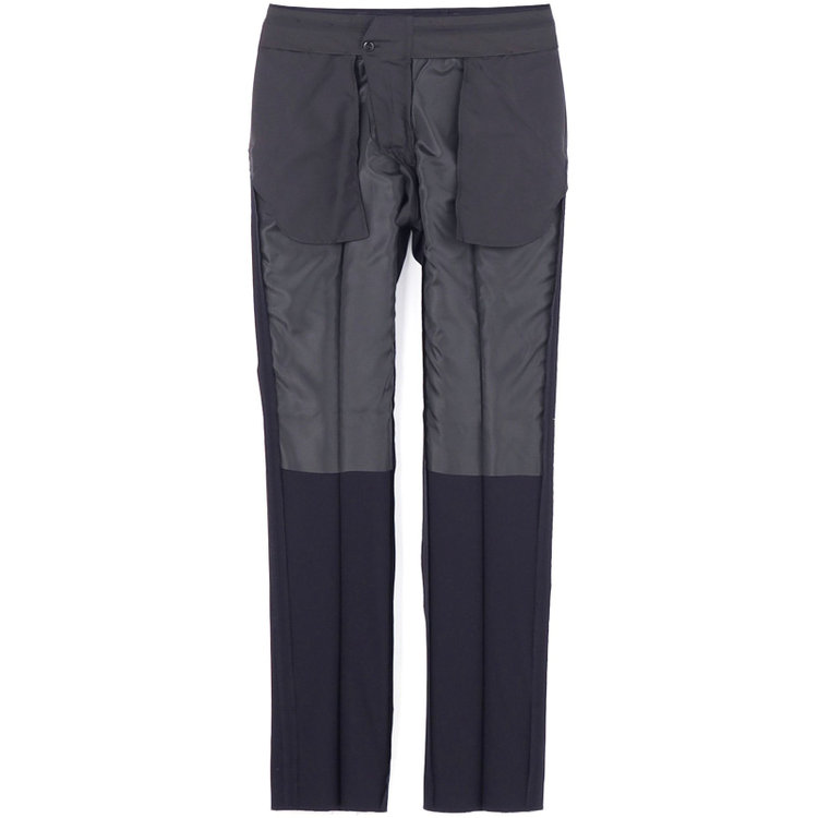 ジョンピアース 【JOHN PEARSE Black SELECT LINE】【年間】0タックパンツ/ネイビー×ソリッド/ULTRA TOUGH S/SHOWER CLEAN/※裾直し必要 紺濃色