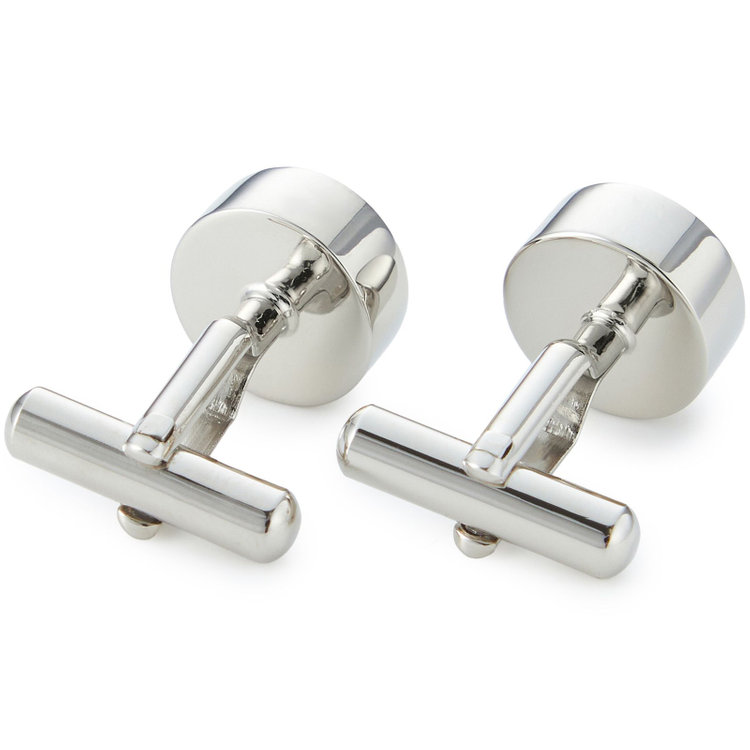 ジョンピアース 【JOHN PEARSE London】カフス/シルバー/ラウンド グレー淡色