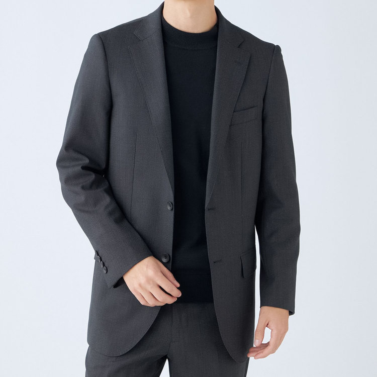 ドナートヴィンチウォモ 【THE 神 SUIT】【Donato Vinci Italy UOMO】【秋冬】2釦シングルスーツ 0タック/グレー/NEW ZEALAND WOOL/REAL COLLECTION/SustainaBee Wool/※裾上げ必要 グレー濃色