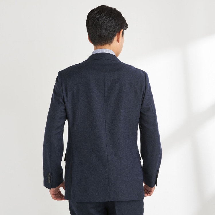 ＪＰ コンフォート 【THE 神 SUIT】【JOHN PEARSE comfort】【秋冬】2釦シングルスーツ ショートタック/ネイビー/ウエストムーブ/REDA ACTIVE/NEW ZEALAND MERINO/SHOWER CLEAN/※裾上げ必要 紺濃色