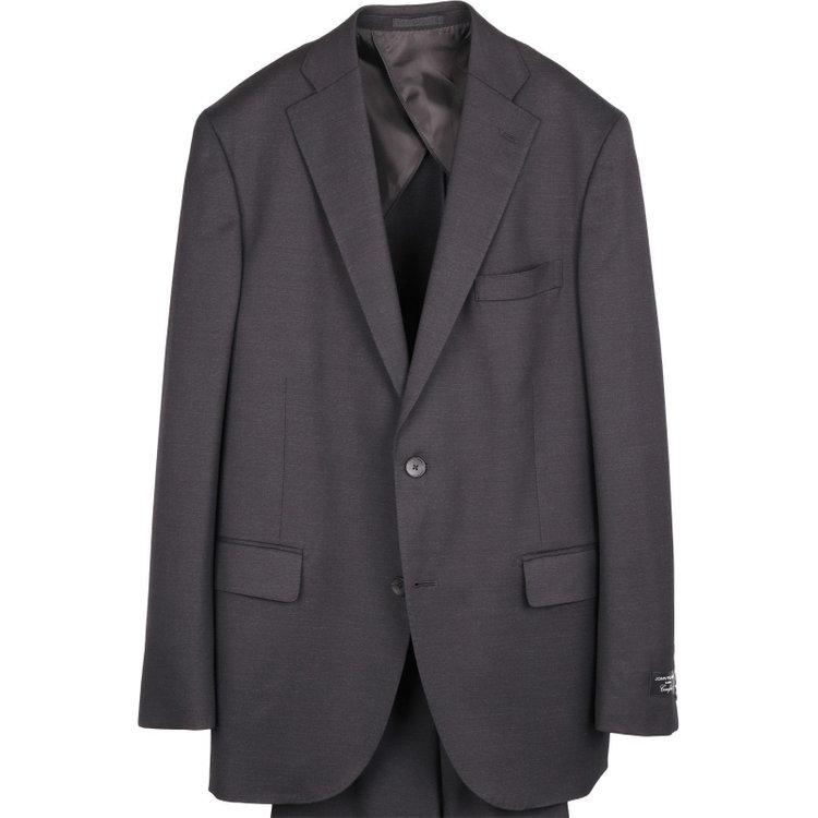 ＪＰ コンフォート 【JOHN PEARSE comfort】【春夏】2釦シングルスーツ 1タック/ブラック/REAL BLACK COLLECTION/NEW ZEALAND LIMITED WOOLSHOWER CLEAN/SustainaBee Wool ブラック系(黒)
