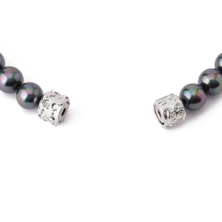 ソノタ（KONAKA用） 【日本製】淡水貝でつくった純正国産貝パール/ネックレス＆イヤリング/ダーク系 黒