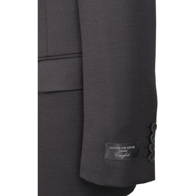 ＪＰ コンフォート 【JOHN PEARSE comfort】【春夏】2釦シングルスーツ 1タック/ブラック/REAL BLACK COLLECTION/NEW ZEALAND LIMITED WOOLSHOWER CLEAN/SustainaBee Wool ブラック系(黒)