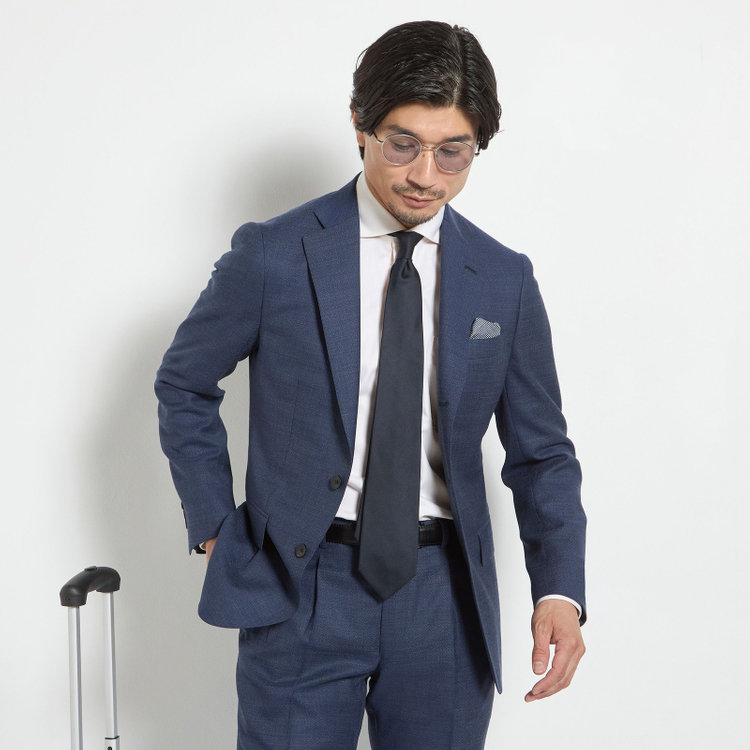 ドナートヴィンチ 【Donato Vinci Italy CLASSICO】【春夏】段返り3釦シングルスーツ 2タック/ネイビー/REAL NAVY COLLECTION/※裾上げ必要 青中間