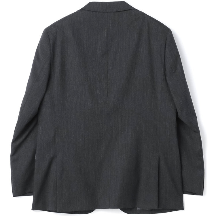 ＫＡＮＳＡＩＭＡＮ 【KANSAIMAN collection】【秋冬】2釦シングルスーツ ショートタック/グレー×ストライプ/SHOWER CLEAN/※裾上げ必要 グレー濃色