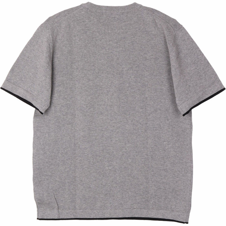 スタンリーブラッカ 【stanley blacker new york】リラックススタイルクルーネックニットT/グレー グレー系(灰)