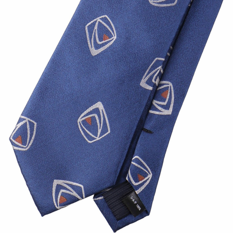ジョンピアース 【JOHN PEARSE White】シルク小紋柄ネクタイ8.0cm幅/ブルー ブルー系(青)