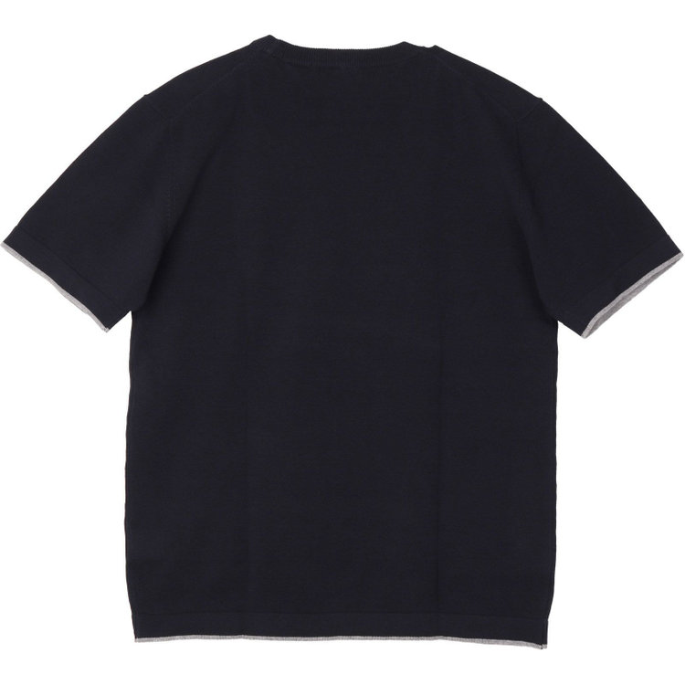 スタンリーブラッカ 【stanley blacker new york】リラックススタイルクルーネックニットT/ネイビー ネイビー系(紺)