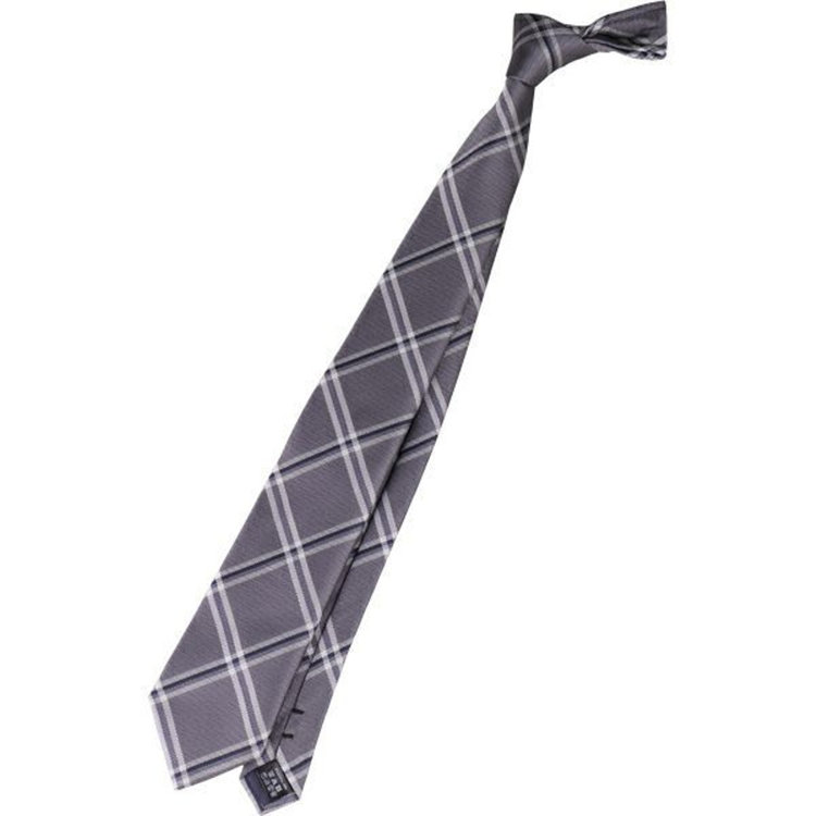 【HIGH SPEC MOTION】ウォッシャブル チェックネクタイ 8.0cm幅/グレー×ネイビー